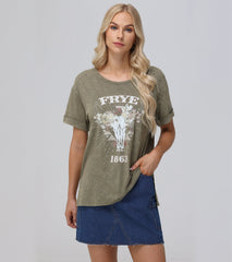 Rolled Cuff Graphic Tee - Pre-Loved