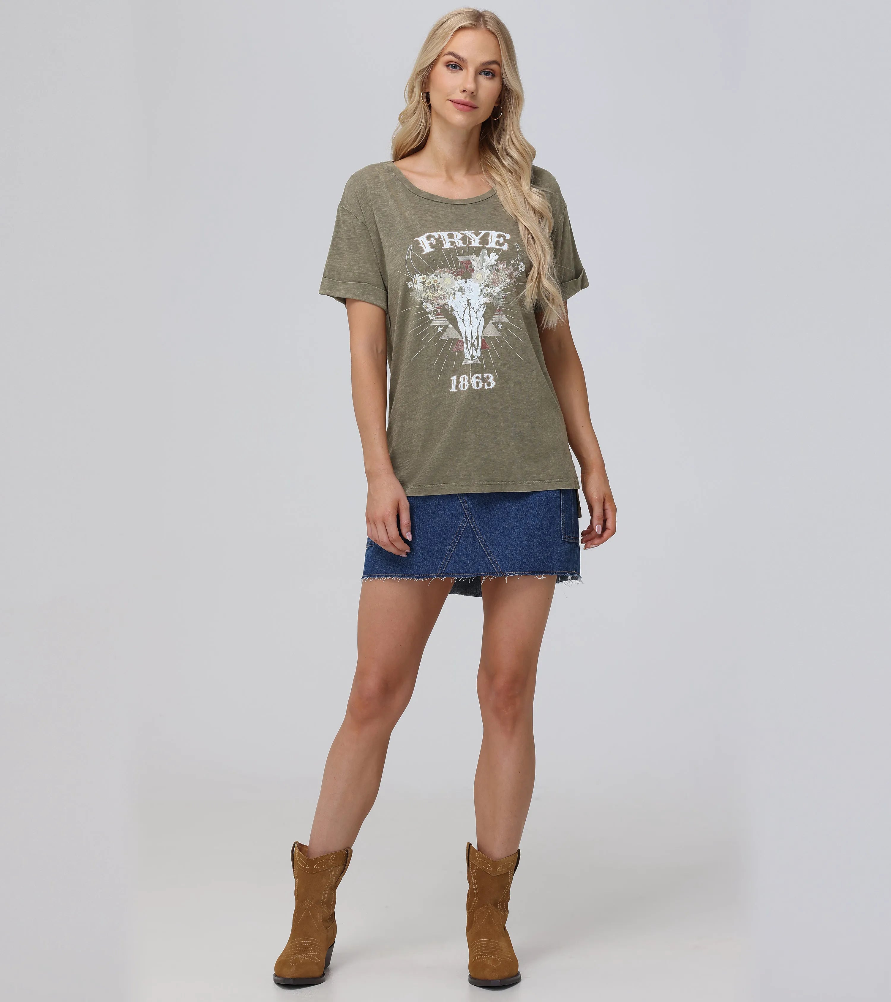 Rolled Cuff Graphic Tee - Pre-Loved