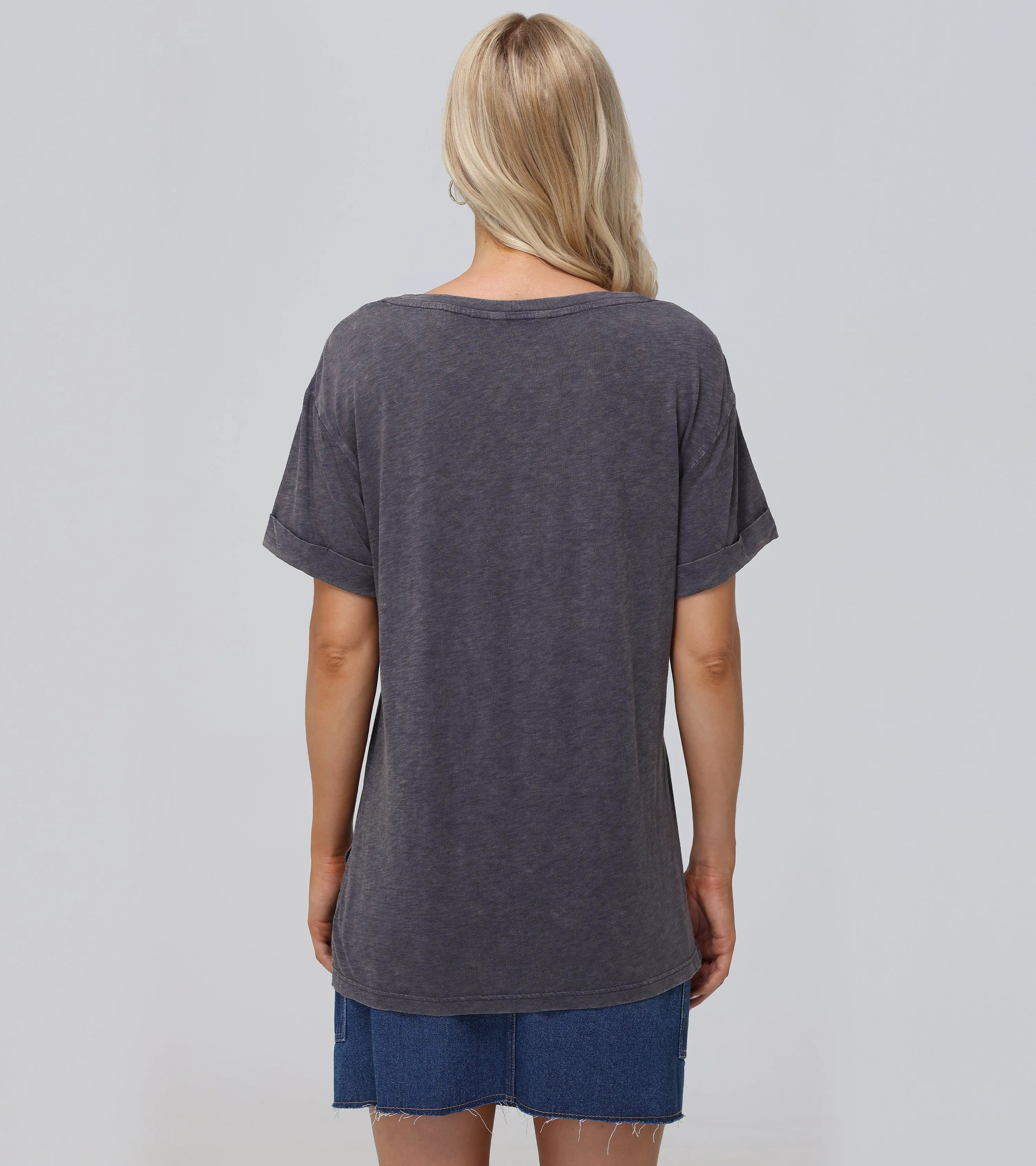 Rolled Cuff Graphic Tee - Pre-Loved