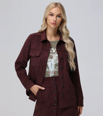 Oversized Faux Suede Shacket - Pre-Loved