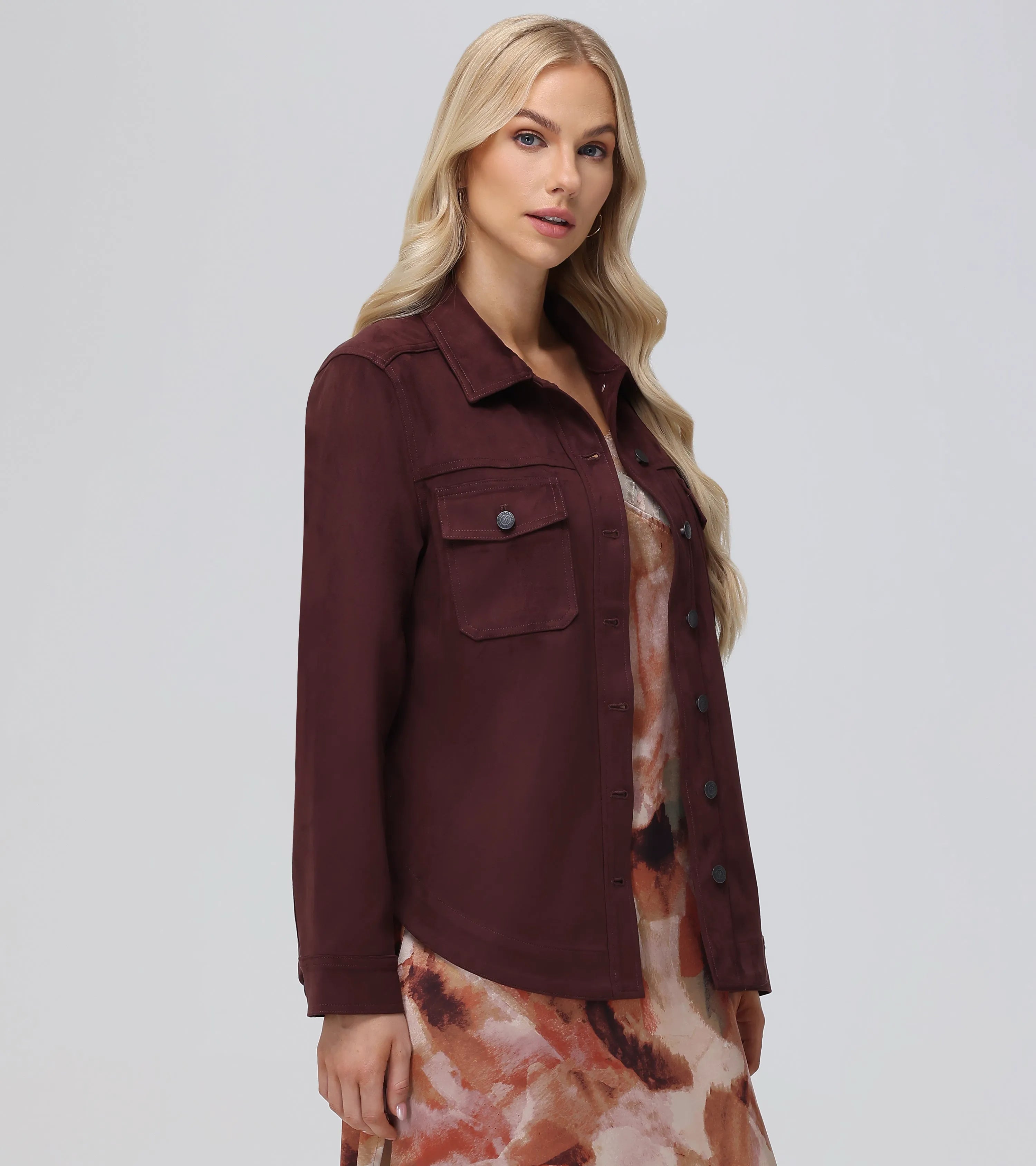 Oversized Faux Suede Shacket - Pre-Loved