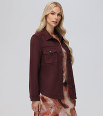 Oversized Faux Suede Shacket - Pre-Loved