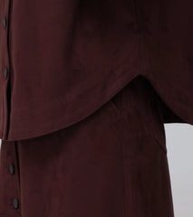 Oversized Faux Suede Shacket - Pre-Loved