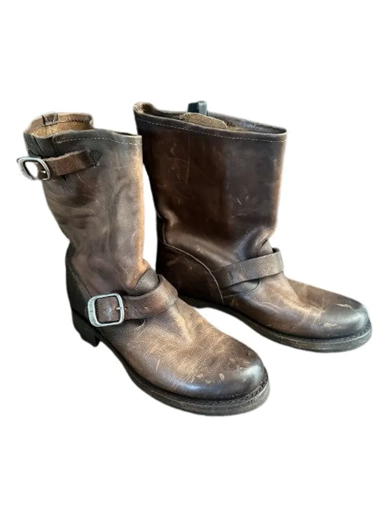Distressed brown