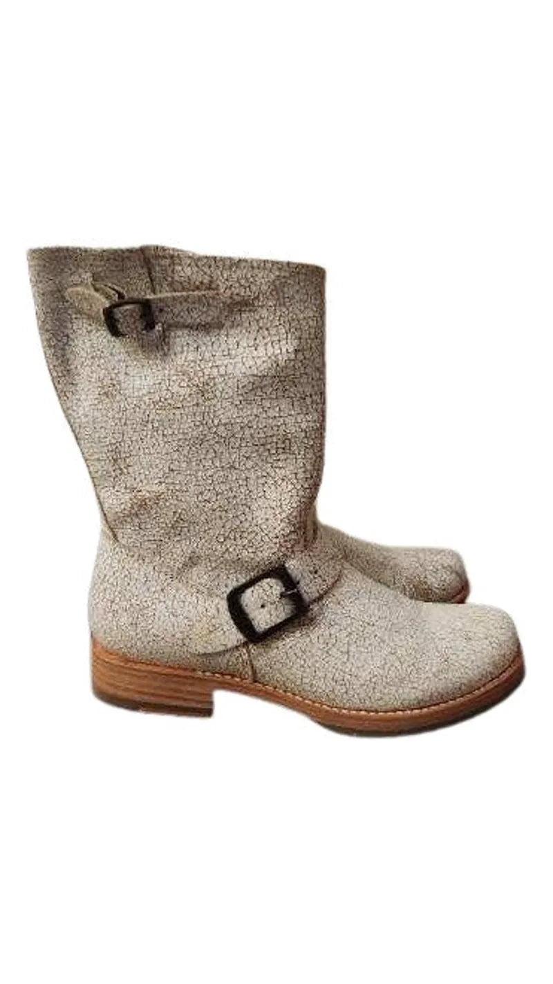 Cream crackle distressed